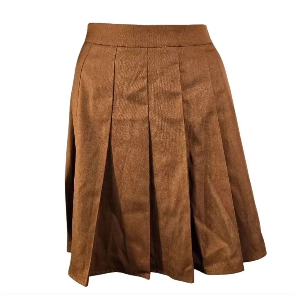 SHEIN Brown Pleated Skirt Size Xl